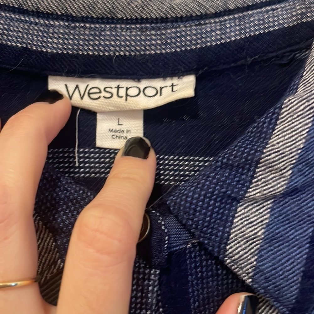 Multi Blue Stripe Button Up - Picture 2 of 6